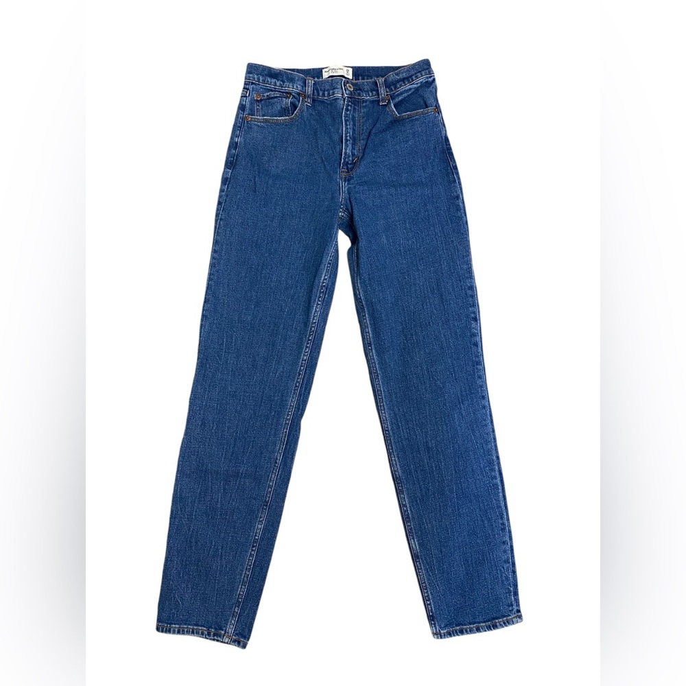 Abercrombie & Fitch The Mom High Rise Jeans Size 29/8 XL, Straight Leg Denim